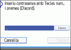 Il·lustració de la pantalla del panell d'operacions