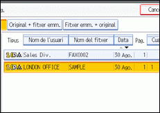 Il·lustració de la pantalla del panell d'operacions