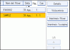 Il·lustració de la pantalla del panell d'operacions