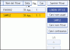 Il·lustració de la pantalla del panell d'operacions
