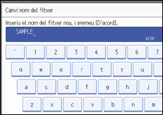 Il·lustració de la pantalla del panell d'operacions