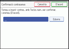 Il·lustració de la pantalla del panell d'operacions