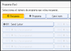 Il·lustració de la pantalla del panell d'operacions