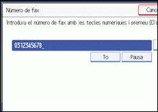 Il·lustració de la pantalla del panell d'operacions