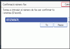 Il·lustració de la pantalla del panell d'operacions
