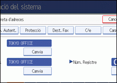 Il·lustració de la pantalla del panell d'operacions