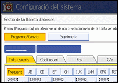 Il·lustració de la pantalla del panell d'operacions