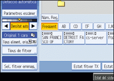 Il·lustració de la pantalla del panell d'operacions