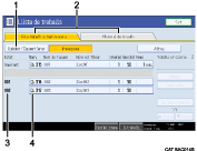 Il·lustració de crida numerada d'il·lustració de la pantalla del panell d'operacions