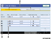Il·lustració de crida numerada d'il·lustració de la pantalla del panell d'operacions