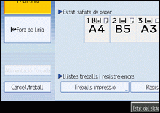 Il·lustració de la pantalla del panell d'operacions