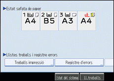 Il·lustració de la pantalla del panell d'operacions