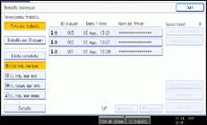 Il·lustració de la pantalla del panell d'operacions