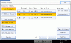 Il·lustració de la pantalla del panell d'operacions