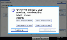 Il·lustració de la pantalla del panell d'operacions
