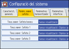 Il·lustració de la pantalla del panell d'operacions