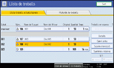 Il·lustraci&oacute; de la pantalla del panell d'operacions