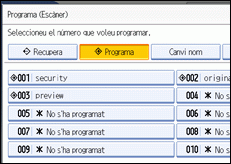 Il·lustració de la pantalla del panell d'operacions