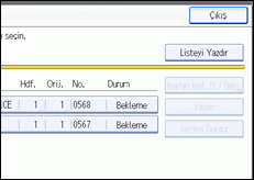 İşlem paneli ekran çizimi