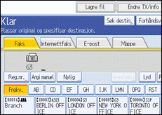 Illustrasjon over kontrollpanelet