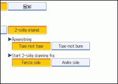 Illustrasjon over kontrollpanelet