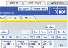 Illustrasjon over kontrollpanelet