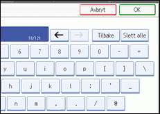 Illustrasjon over kontrollpanelet