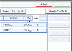 Illustrasjon over kontrollpanelet
