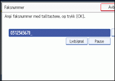 Illustrasjon over kontrollpanelet