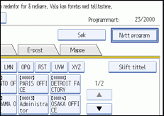Illustrasjon over kontrollpanelet