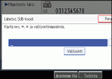 Käyttöpaneelin näyttö