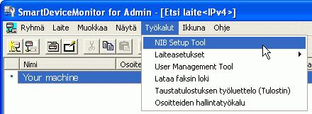 Kuva sovellusnäytöstä