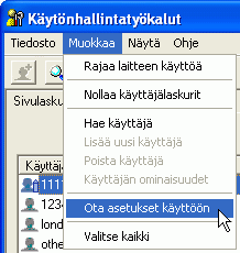 Kuva sovellusnäytöstä