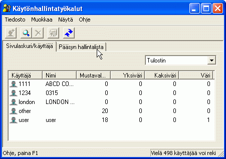 Kuva sovellusnäytöstä