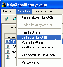 Kuva sovellusnäytöstä