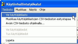 Kuva sovellusnäytöstä