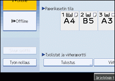 Kuva käyttöpaneelinäytöstä