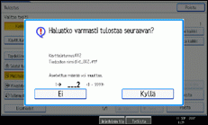 Kuva käyttöpaneelinäytöstä