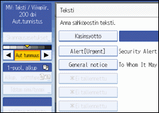 Käyttöpaneelin näyttö