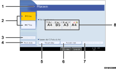 Ilustrace obrazovky ovládacího panelu
