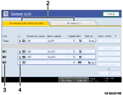 Ilustrace obrazovky ovládacího panelu - íslovaná ilustrace