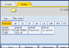 Obrázek obrazovky ovládacího panelu