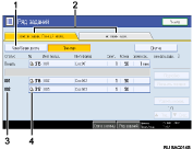 Иллюстрация экрана рабочей панели с пронумерованными сносками