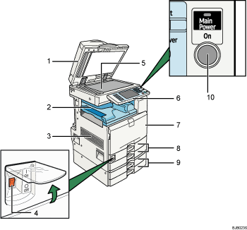 Main unit illustration numbered callout illustration