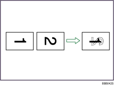 Illustration de l&apos;impression avec rotation à 180 degrés