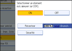 Illustration de l&apos;écran du panneau de commande