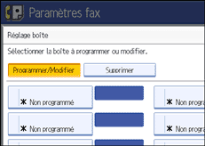 Illustration de l&apos;écran du panneau de commande