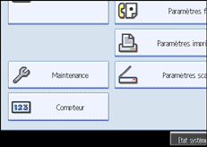 Illustration de l&apos;écran du panneau de commande.