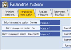 Illustration de l&apos;écran du panneau de commande.