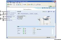 Illustration de l'écran du navigateur Web Illustration avec légende numérotée